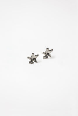 Wolf Circus flower charm stud earrings sterling silver | Pipe and Row