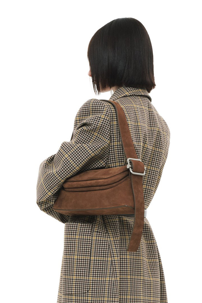 Osoi Folder brot bag nubuck brown leather | Pipe and Row Seattle