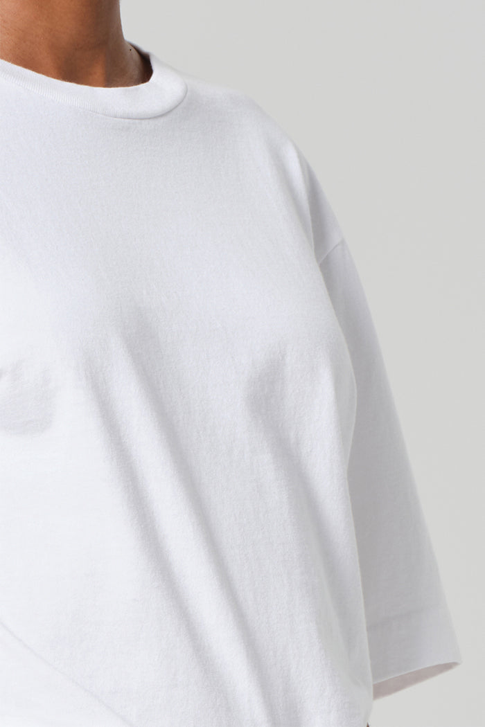 Citizens of Hummanity soft white Goldie tee slight oversized fit | Pipe and Row