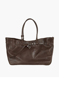 MARGESHERWOOD Grandma Used Large tote bag washed brown pull-up leather | Pipe and Row