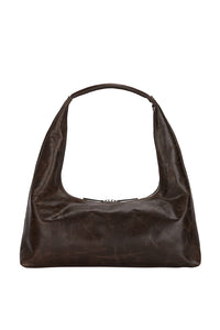 Marge Sherwood Large hobo bag brown pullup leather | PIPE AND ROW