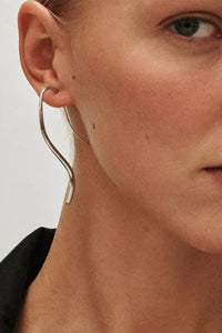 Heaven Mayhem Lenora Earrings silver fluid sleek | PIPE AND ROW Seattle
