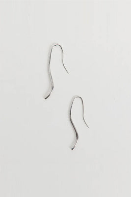 Heaven Mayhem Lenora Earrings silver fluid sleek | PIPE AND ROW Seattle