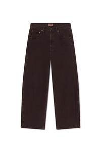 Agolde Low Curve jean sloe berry Relaxed tapered leg slouchy hips rich grape brown | Pipe and Row