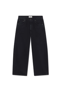 Agolde barrel Low Curve Jean Crop black denim crushed wash | Pipe and Row