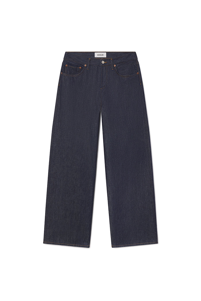Agolde low rise loose jean deep indigo pure wash. A260-1371 PIPE AND ROW