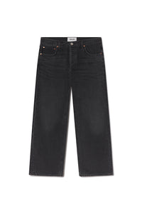 Agolde low slung baggy jeans denim Recess washed black | Pipe and Row