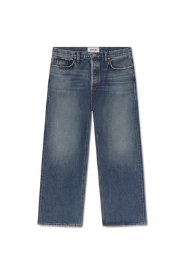 Agolde wide leg low slung baggy light indigo selection wash | pipe and row