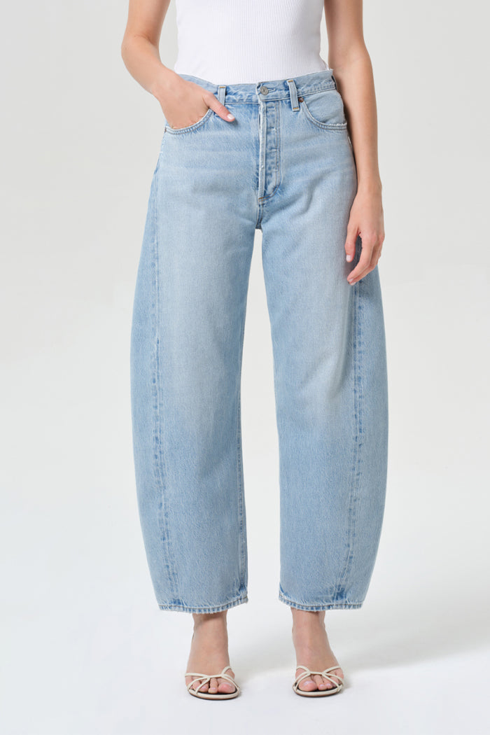 Agolde denim Luna pieced jean light blue addition | Pipe and Row Seattle