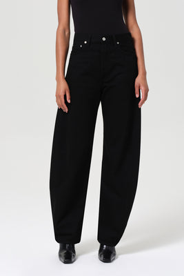 Agolde denim curve Luna pieced jean black cover | Pipe and Row Seattle