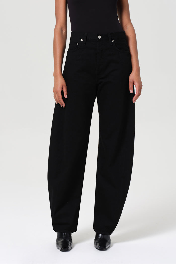 Agolde denim curve Luna pieced jean black cover | Pipe and Row Seattle