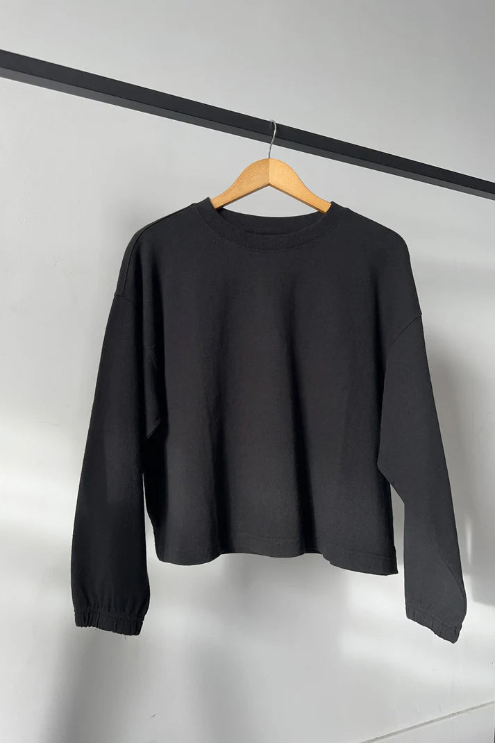 Le Bon Shoppe Naturelle thick long sleeve tee black | pipe and row