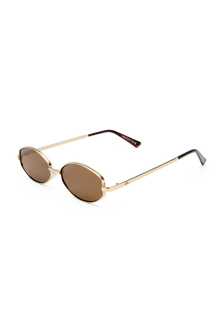 Aire oval Objective sunglasses gold metal frames AIR2612320 PIPE AND ROW