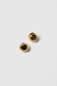 Wolf Circus Orla earrings gold with smokey quartz | PIPE AND ROW