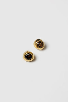 Wolf Circus Orla earrings gold with smokey quartz | PIPE AND ROW