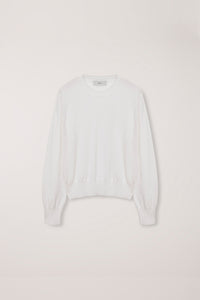 Dunst unisex paperlily thin crewneck sweater ivory UDSW5A10 6IV PIPE AND ROW