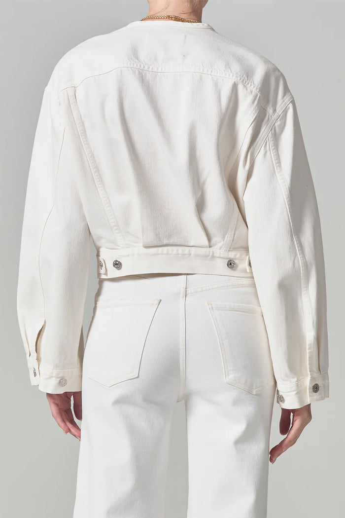 RENATA COLLARLESS DECONSTRUCTED JACKET