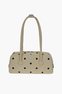 MARGESHERWOOD Soft Baguette handbag blond wood printed suede polka dot | Pipe and Row