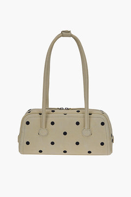 MARGESHERWOOD Soft Baguette handbag blond wood printed suede polka dot | Pipe and Row