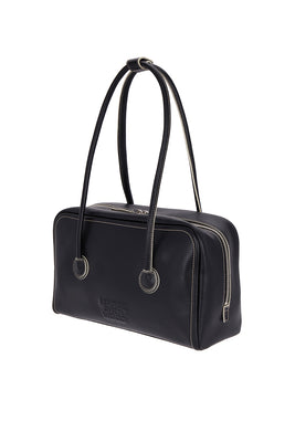 Margesherwood rectangular soft Boston bag black leather | Pipe and Row