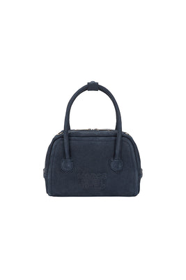 Marge Sherwood soft tote mini handbag indigo blue nubuck suede leather | Pipe and Row