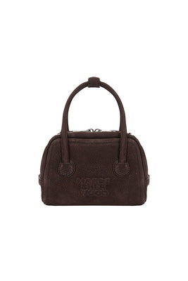 Margesherwood soft tote mini handbag brown chestnut nubuck suede leather | PIPE AND ROW