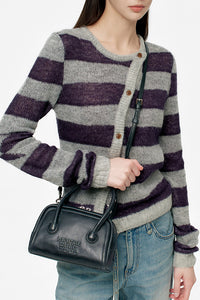 Marge Sherwood soft tote mini handbag navy blue pullup leather | Pipe and Row