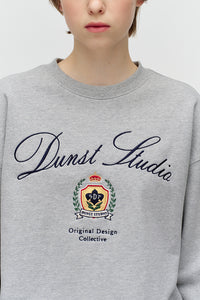 Dunst unisex classic logo crewneck sweatshirt heather grey PIPE AND ROW