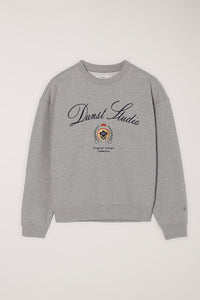 Dunst unisex classic logo crewneck sweatshirt heather grey PIPE AND ROW