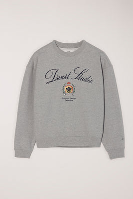 Dunst unisex classic logo crewneck sweatshirt heather grey PIPE AND ROW