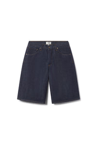 Agolde denim long Baggy v-short pure dark indigo wash | Pipe and Row