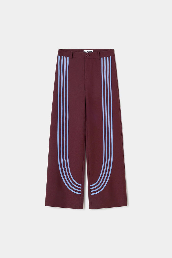 Laagam Zion burgundy track pant trousers | Pipe and Row Seattle shopping