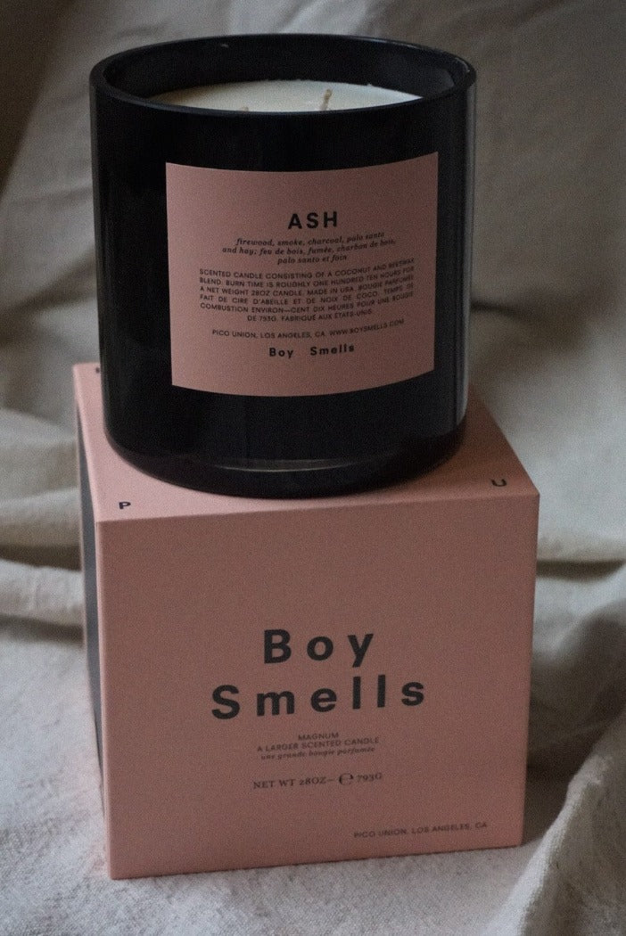 Boy Smells Ash three wick large magnum 28 oz candle | Pipe and Row