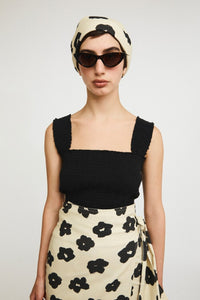 Rita Row grace wrap skirt cream black floral print | Pipe and Row Seattle