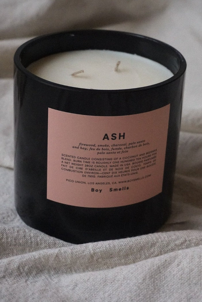 Boy Smells Ash three wick large magnum 28 oz candle | Pipe and Row