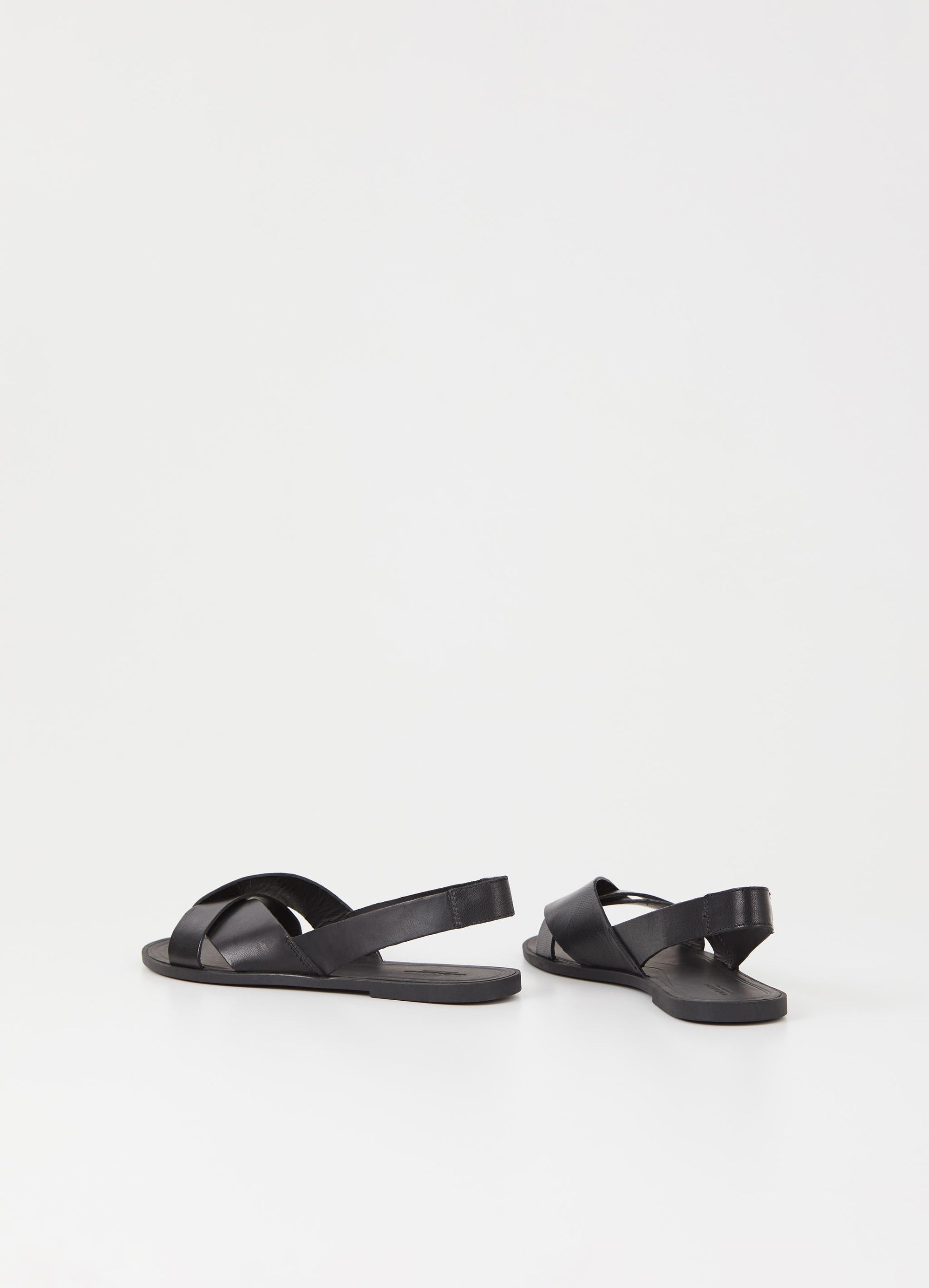 Vagabond Tia 2.0 slingback flat sandal black leather | Pipe and Row ...