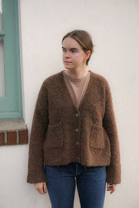 Le Bon Shoppe Chaud chunky cardigan espresso brown | Pipe and row Seattle