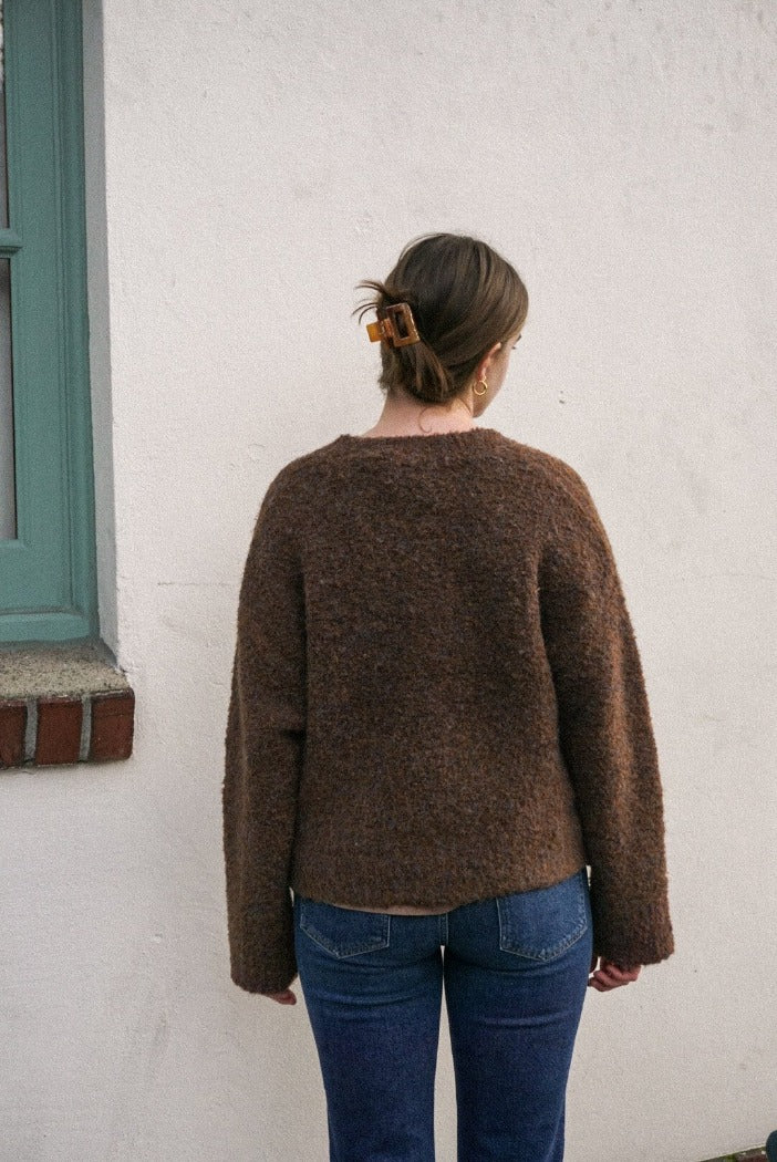 Le Bon Shoppe Chaud chunky cardigan espresso brown | Pipe and row Seattle