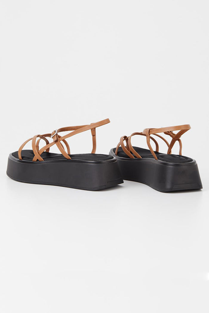 Vagabond Courtney cognac strappy platform sandals | pipe and row boutique seattle