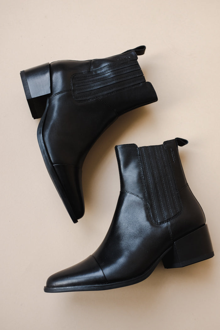 Vagabond Marja black leather gored ankle boots | pipe and row - PIPE ...