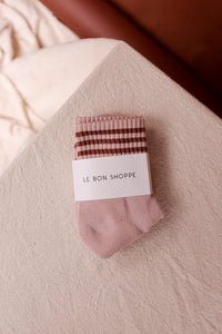 Le Bon Shoppe ribbed Girlfriend socks bellini | pipe and row boutique