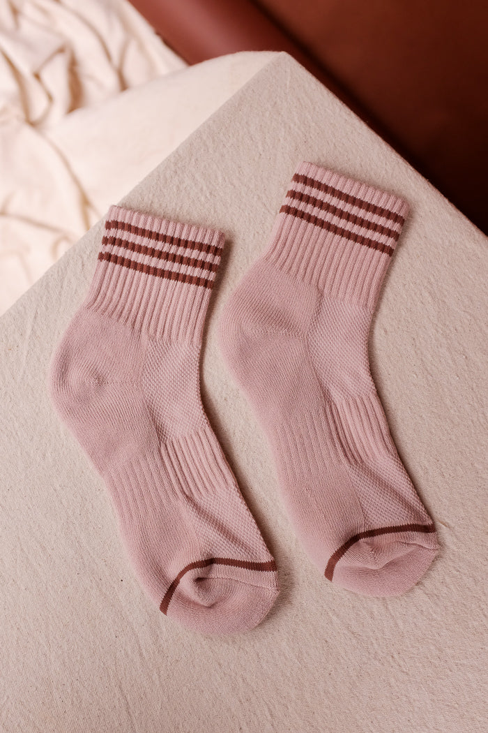 Le Bon Shoppe ribbed Girlfriend socks bellini | pipe and row boutique