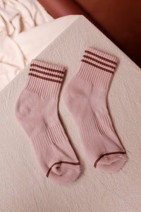 Le Bon Shoppe ribbed Girlfriend socks bellini | pipe and row boutique