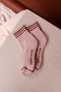 Le Bon Shoppe ribbed Girlfriend socks bellini | pipe and row boutique