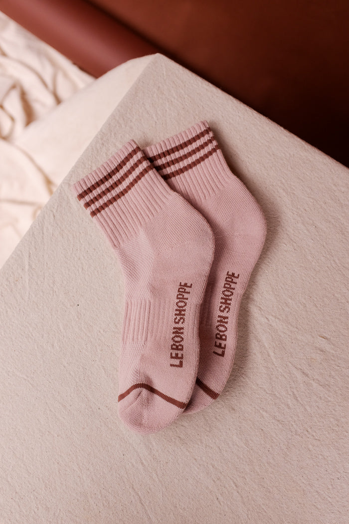 Le Bon Shoppe ribbed Girlfriend socks bellini | pipe and row boutique