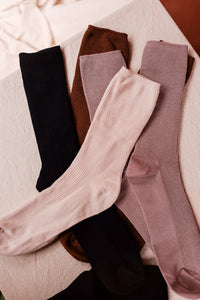 Le Bon Shoppe Trouser socks ribbed black | pipe and row seattle pipeandrow.com