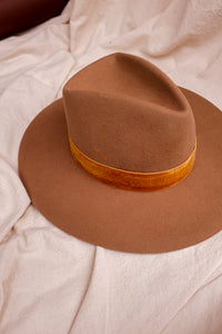 Lack of Color Benson Tri teak brown hat orange stitching | Pipe and Row