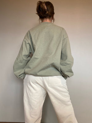 Palo Santo Studio Energetics Sweatshirt sage green cream embroidery | Pipe and Row