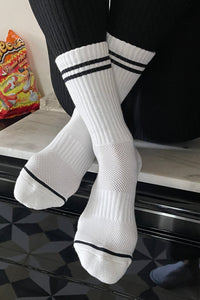 Le Bon Shoppe Boyfriend socks white WFH cozy | Pipe and Row Boutique Seattle