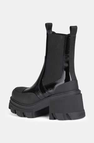 CLEATED HEELED MID CHELSEA BOOT